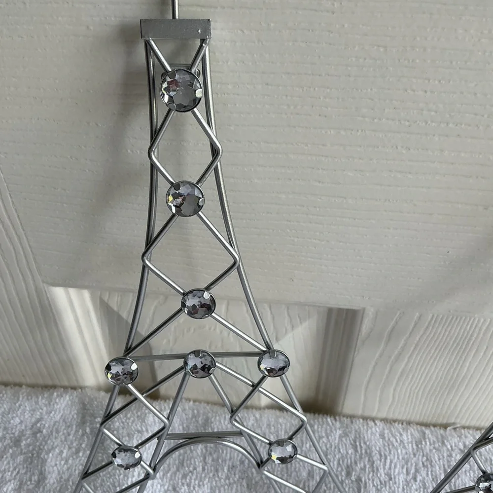 Silver Eiffel Tower Wall Decor Set